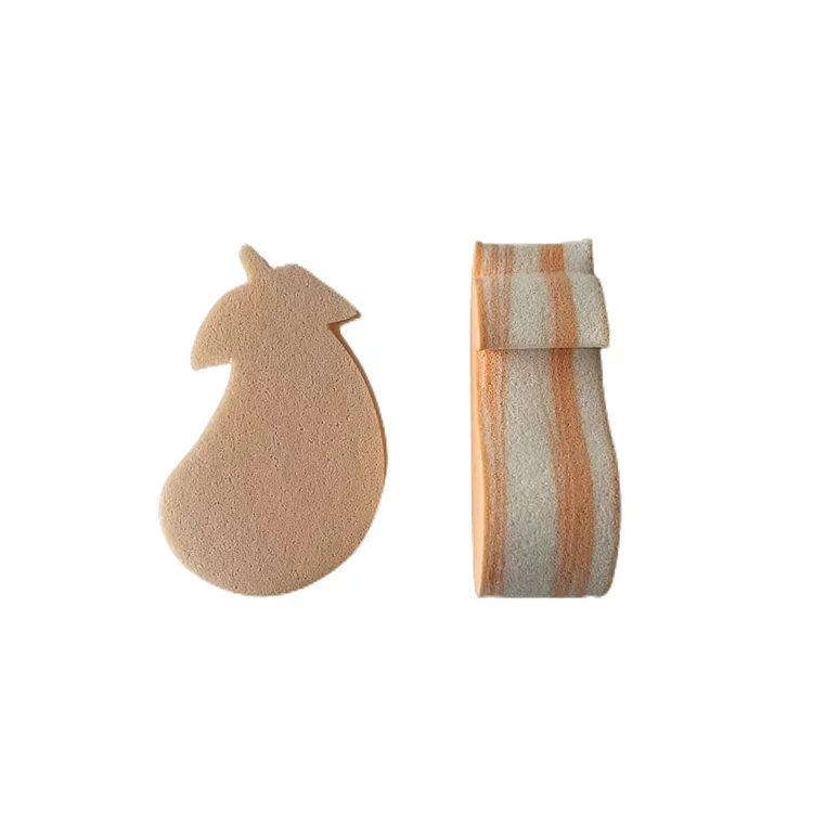 Soft  Makeup Sponge Blender Single Packaging Custom Beauty Sponge Blender eggplant shape
