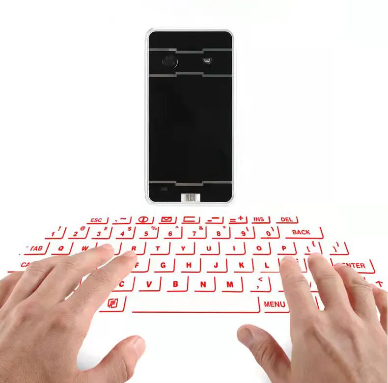 Маленькая портативная мини клавиатура лазерная Klavye Teclado беспроводная BT 3D Виртуальная проекция печать проектор клавиатуры