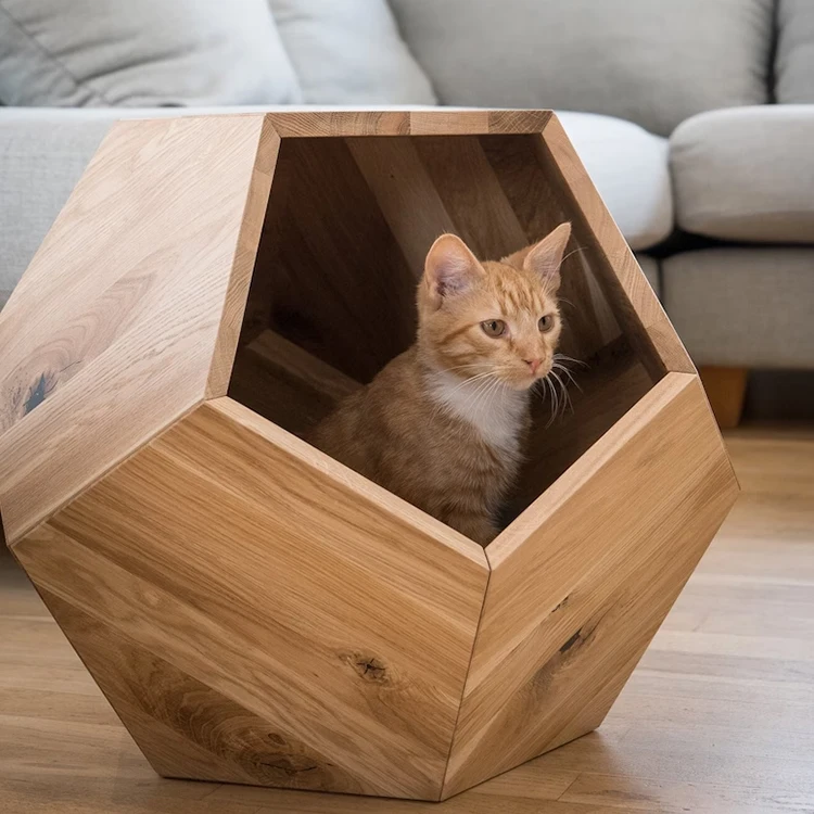 Wood Pet Furniture Cat Cave Nest Cat House