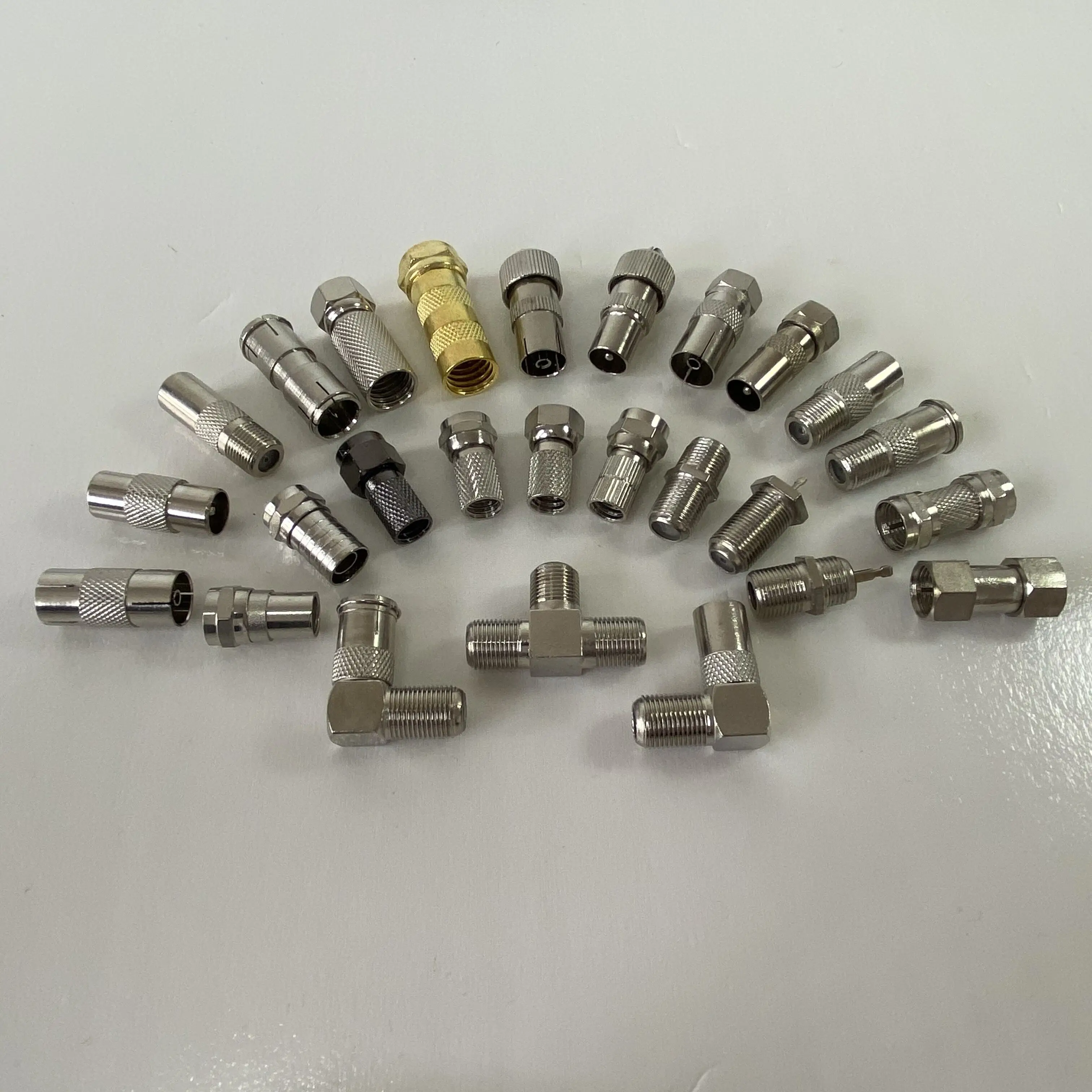 Cctv Camera Coupler Crimp Connector Bnc Male Bnc Connector To Coax Connector Cable Accessories