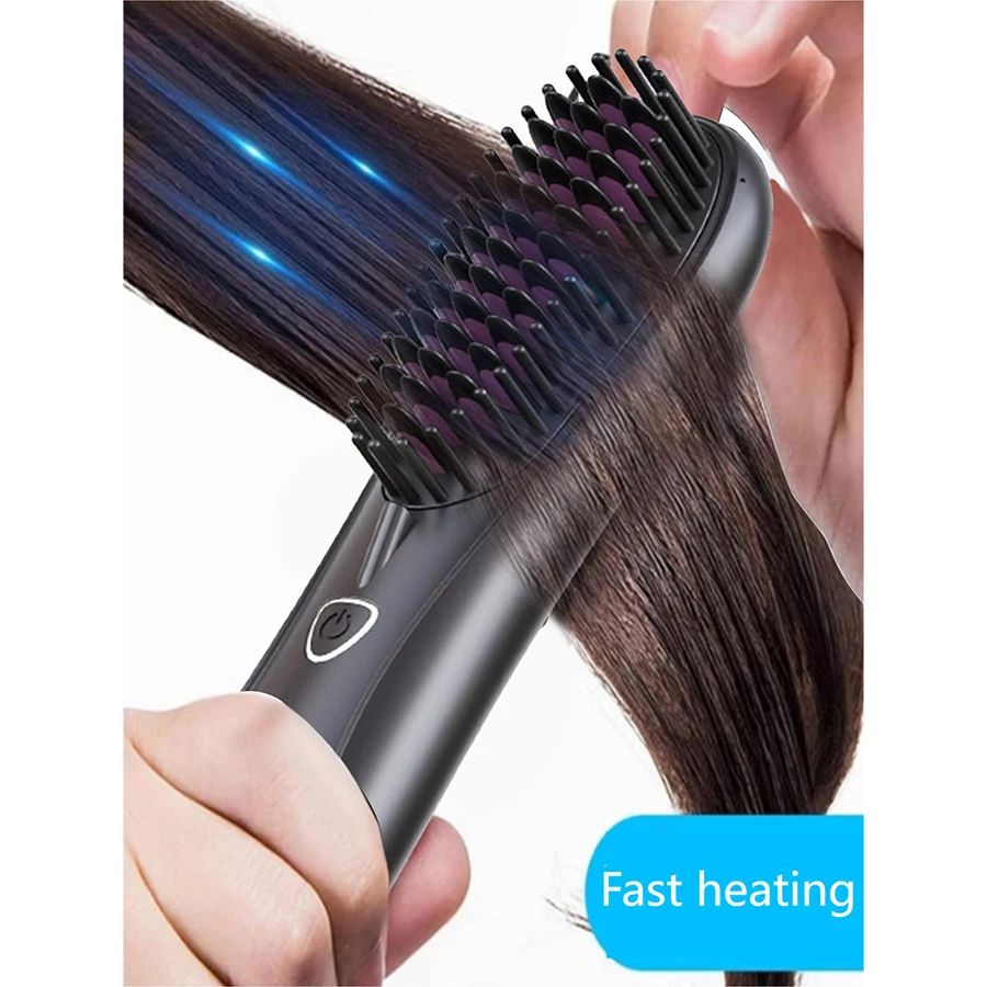 Wireless Hair Straightener Popular Women Hair Combs Handheld Hair Straightener Comb Brush