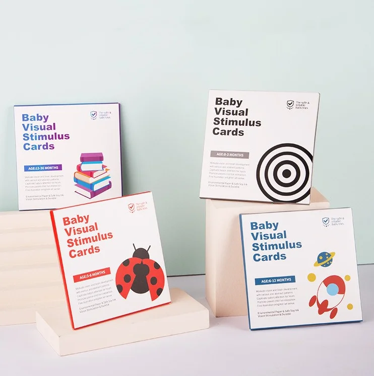 Baby Visual Toy Color Training Black And White Card Early Education Newborn 0-36 Months Baby Visual Stimulation Cards