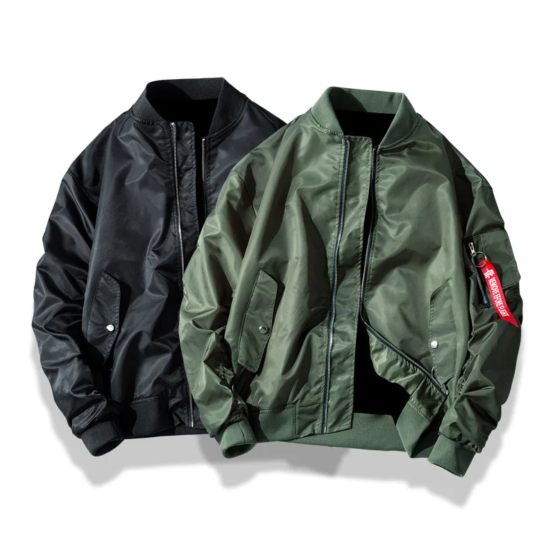 Осенняя куртка Мужская Бейсбольная Форма пилота Европейская и американская трендовая Свободная большого размера для молодых