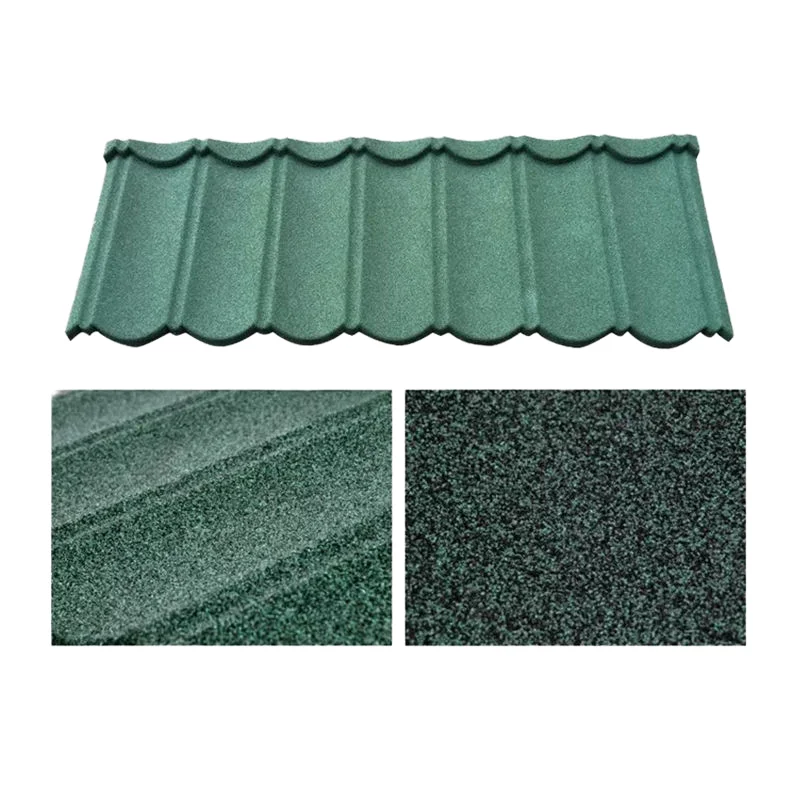 Classic 1340mm*420mm Sky Light Roofing Sheets Zimbabwe Rock Stone Chips Coated Steel Toiture Tuiles Cheap Price From