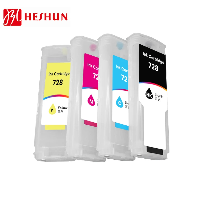 Refillable Printer Cartridge for HP 728 Ink With Chip Refill Cartridges T730 T830 Print Plotter 280ML Kit