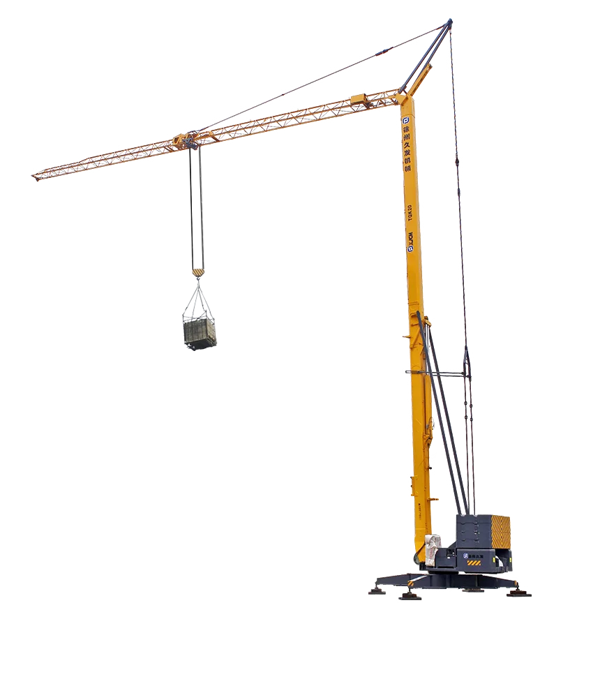 2 Ton Folding Offshore Overhead Mini Mobile Tower Crane CE Provided Yellow Remote Control Tower Cranes for Sale in  25M 19000kg