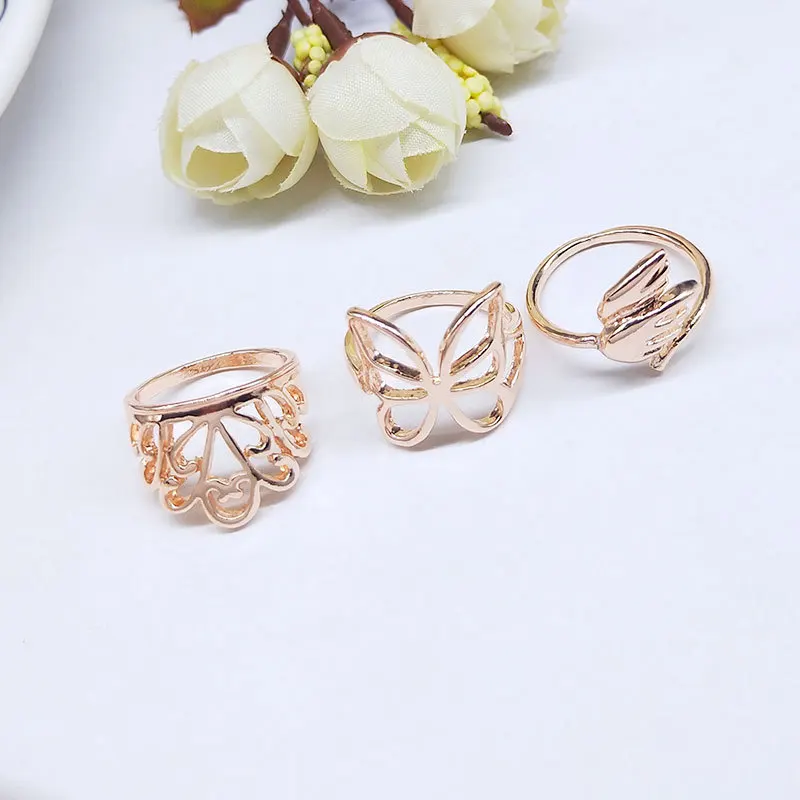 2021 European and American Fashion Simple Style All-match Female Ring, Box Mixed Batch