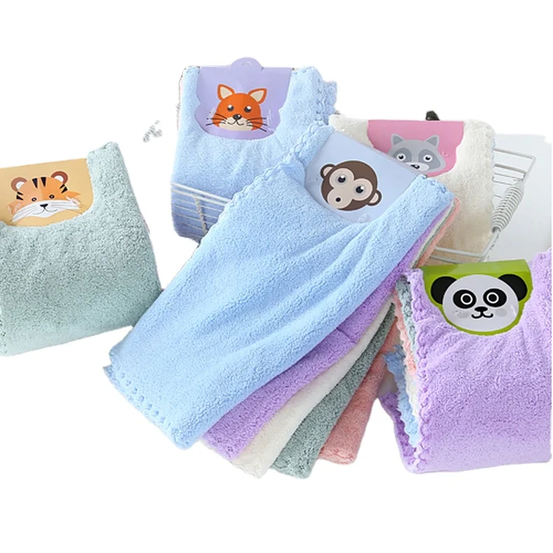 Wholesale Microfiber 30x30cm Quick Drying Terry loop Face Towel Face Napkins Cheap Cleaning  Cloth Coral Fleece Kitchen Towel