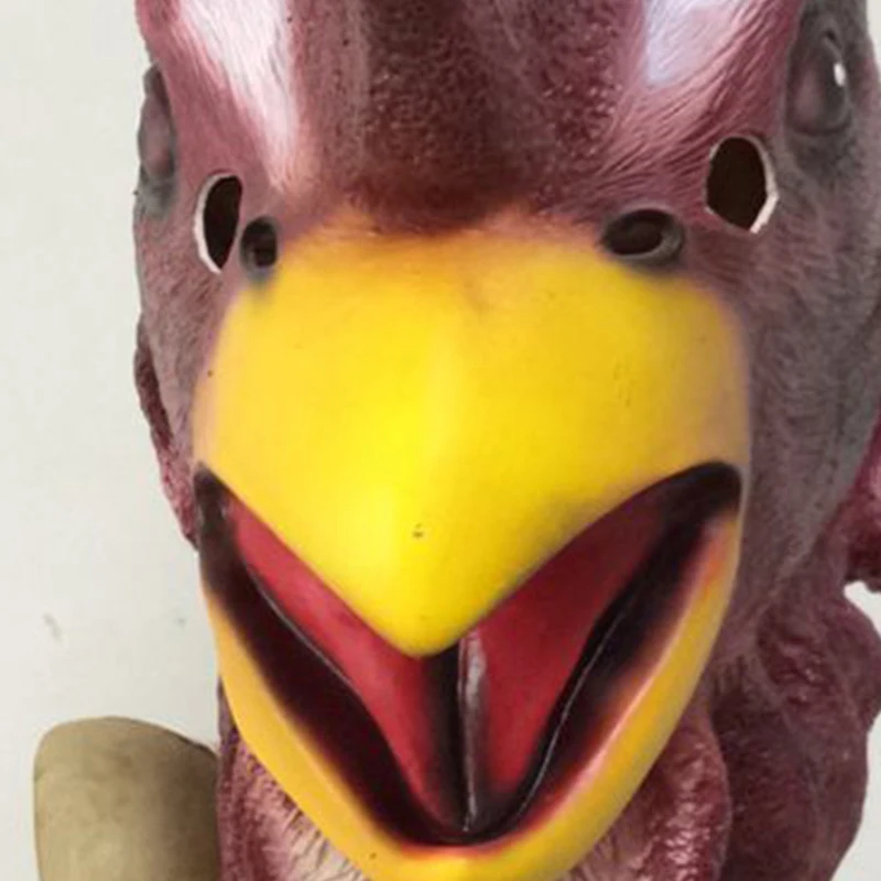 Thanksgiving Turkey Mask Animal Cock Latex Props for Halloween Cosplay Thanksgiving Rooster Props