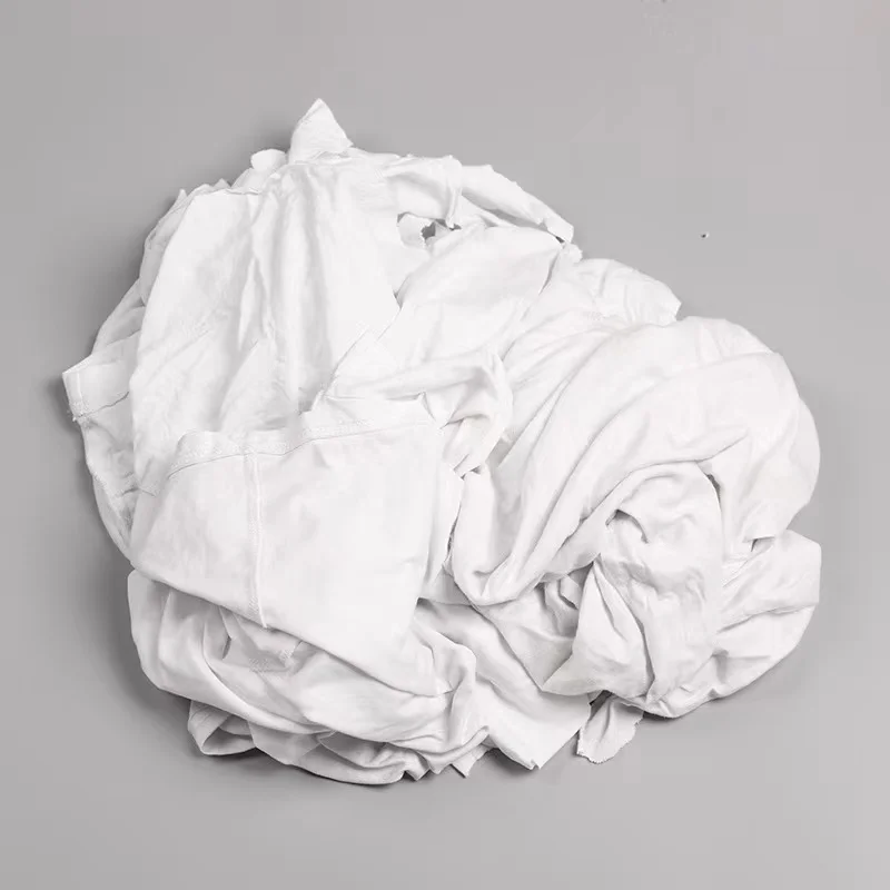Industrial Trapo Waste 100 Cotton White Wiping Used Cotton Rags Cloth T-shirts Cotton Rags And Wipers Camiseta Para Trapos