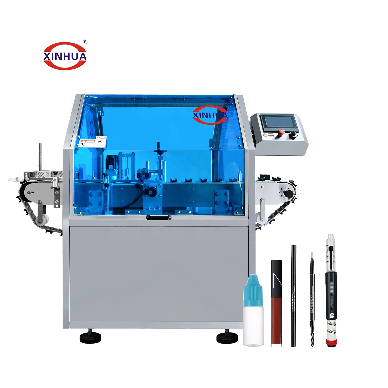 Cosmetic Pencil  Eyeliners Creamy Eyeshadows Eyebrow Brushes Sleeve Applicator Shrink Labeling Machine