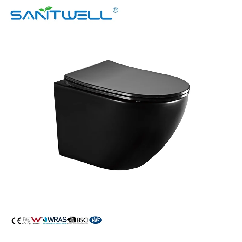 Matt Black Toilet Wholesale Sanitary Project Bathroom Toilet tank Hidden Wc  Europe Money Save Toilette Bath