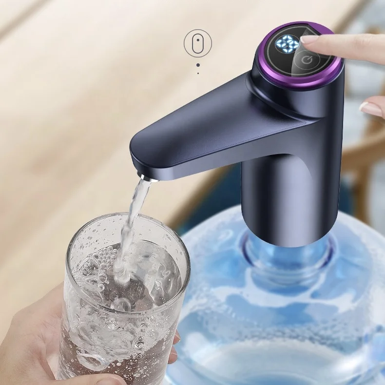 Portable USB Electric Water Dispenser Pump Automatic Stand Battery Home Office Outdoor Use Plastic Barreled Water Intake Pump
