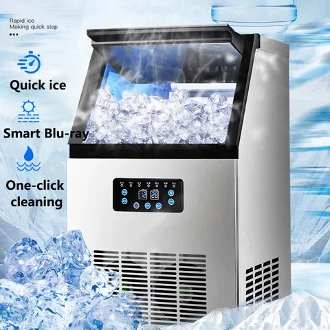 Ice станок для изготовления строительных блоков переносной бытовых и коммерческих машина льда автоматический автомат разливания воды из нержавеющей стали с ЖК-дисплеем