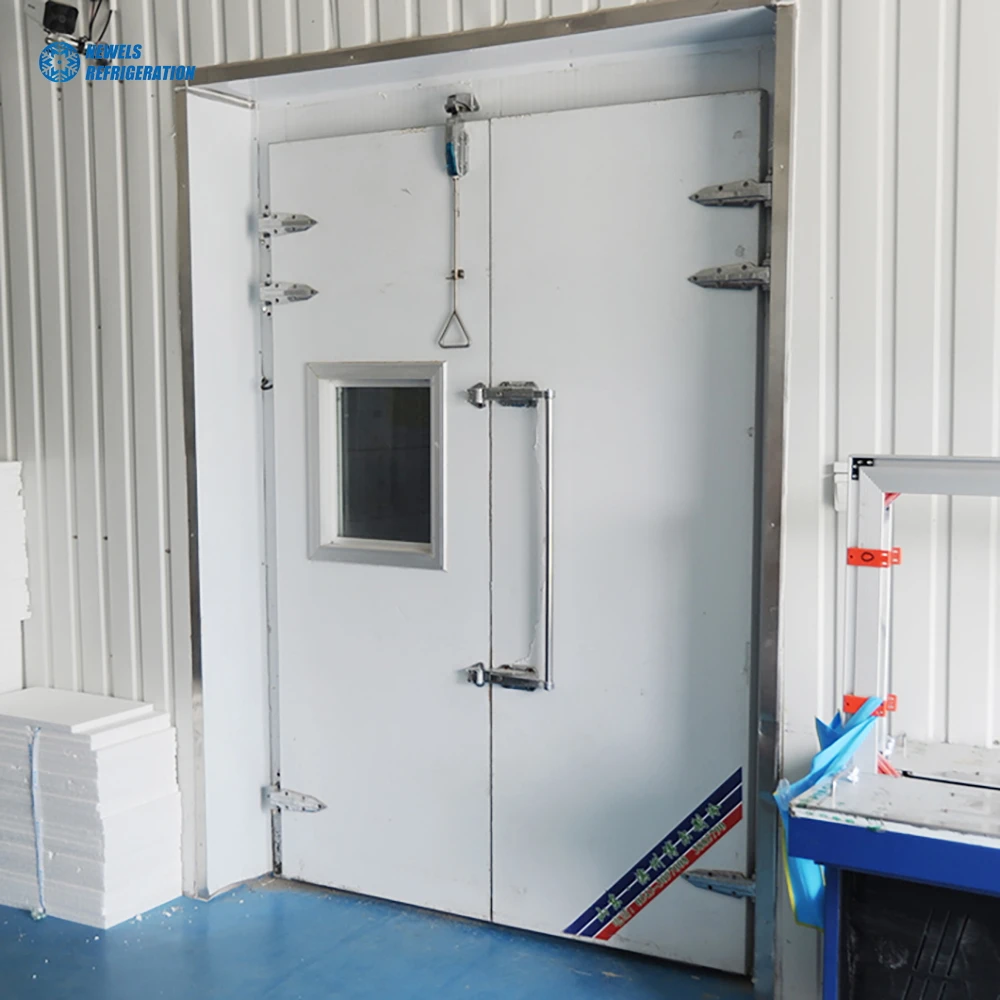 Manual and electric Semi Buried Doors Polyurethane Insulated Cold Room Hinged Swing Door