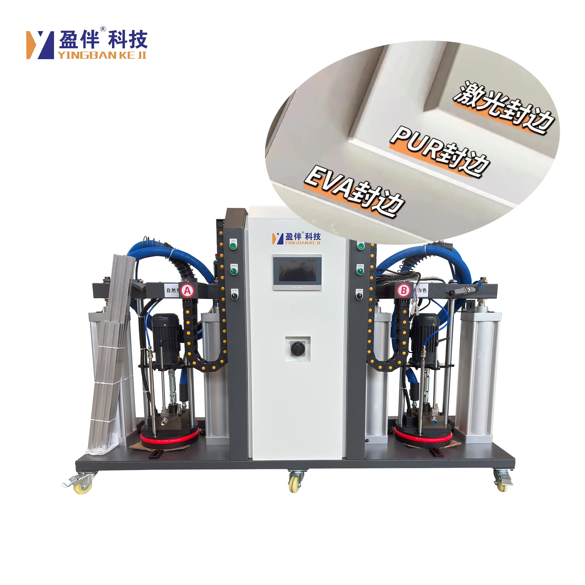 YINGBAN High-Efficiency Dual-Color PUR Edge Bander & Gluer, Doubling Your Wood Panel Production Output for Global Markets
