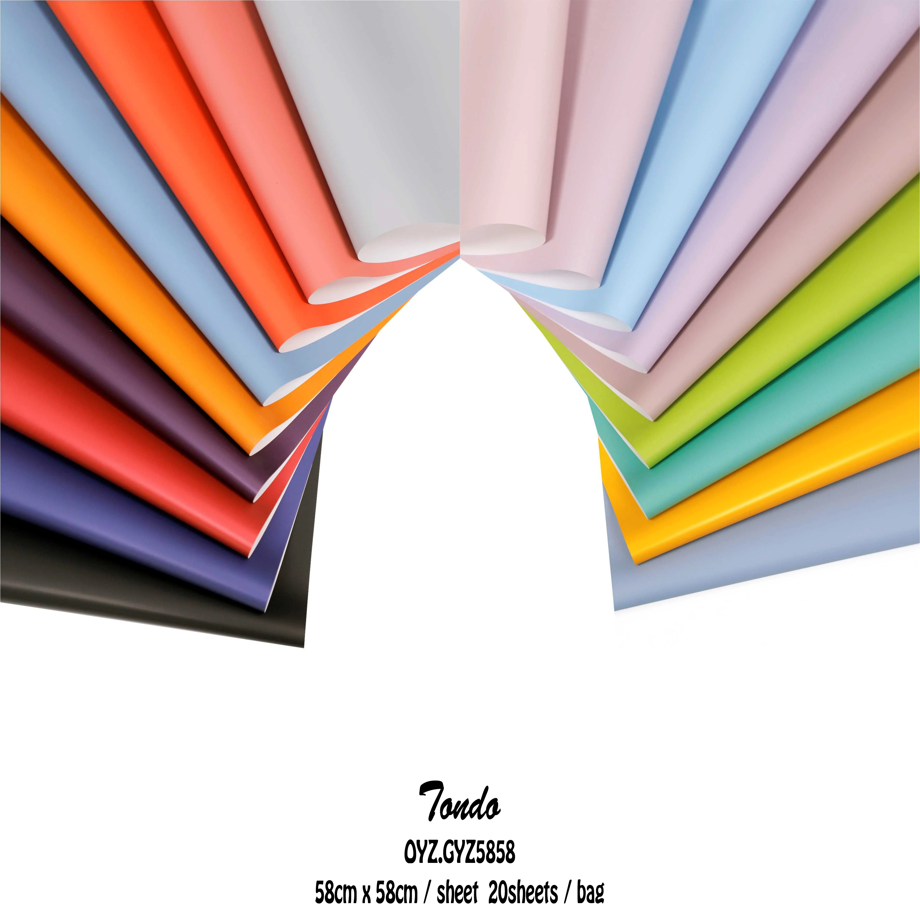 Tondo 58x58cm Wholesale 100% Waterproof Iridescent Flower Bouquet Wrapping Paper