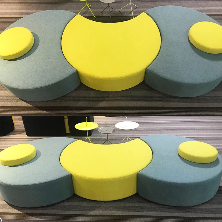 hospital school furniture kindergarten reception waiting area lobby office modern sectional sofa