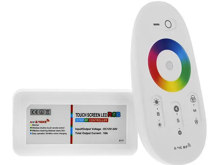 Feican RF 2 4 г RGB контроллер Полный сенсорный пульт дистанционного управления беспроводной диммер DC12-24V экран светодиодный