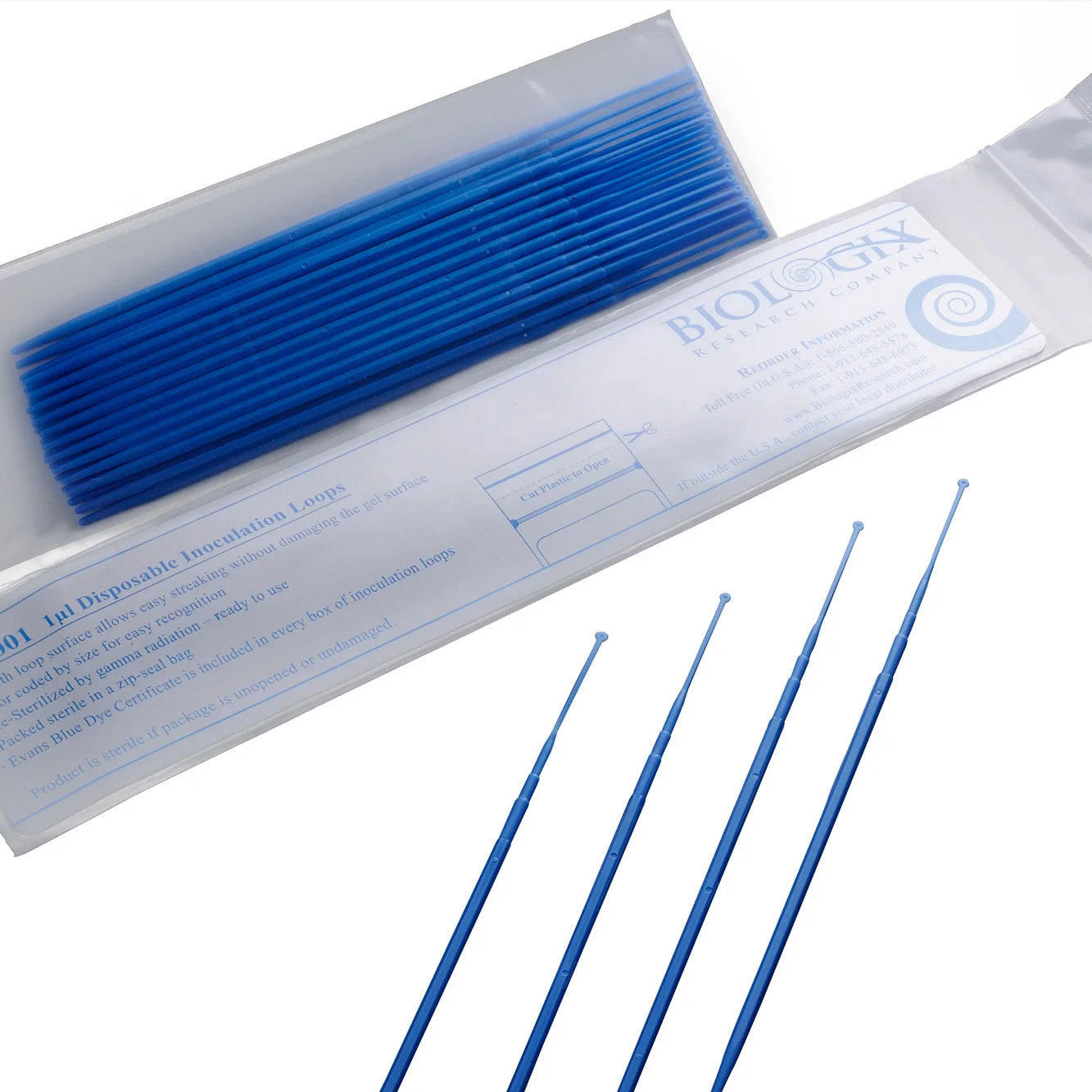 Laboratory Inoculating Loops 1ul 10ul Sizes High Impact Polystyrene Gamma Radiation Sterilized  Non Pyrogeni