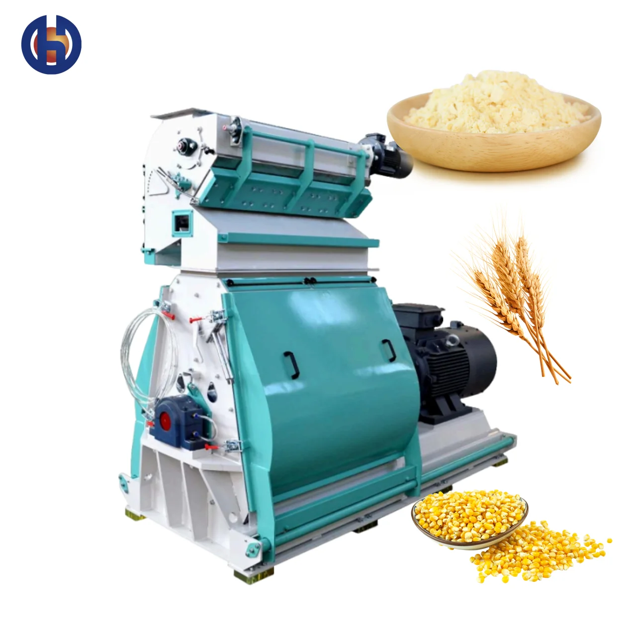 Animal Feed Milling Machine Grinding Machine Water Drop Type Hammer Mill Crusher for Corn