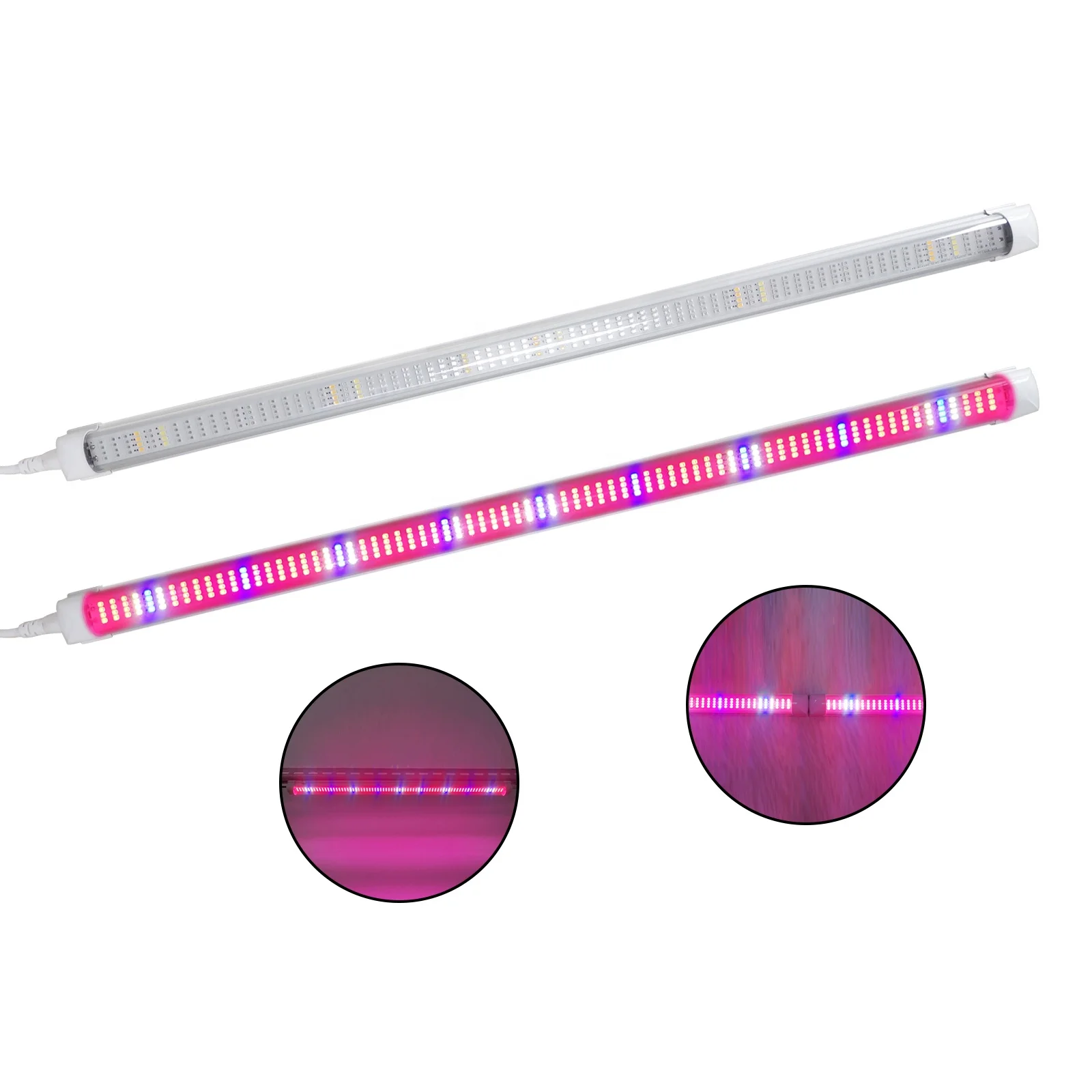 Liweida four row T8 full spectrum led horticulture tube plant lamps 2 ft 3 ft 4 ft grow lights strips for vge and bloom