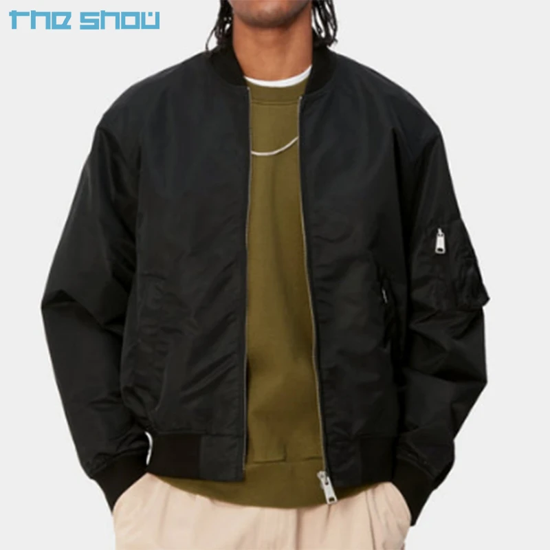 Custom Windbreaker Plus Size Track Jacket  Plain Zipper Oversized Cropped Boxy Workout Varsity Jacket Nylon Bomber Jacket Men