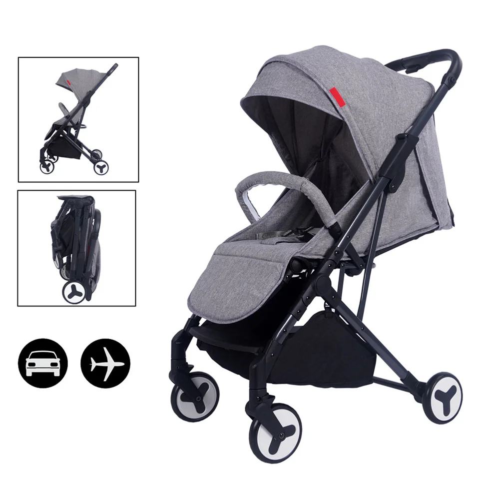 Infant car seat and stroller detachable handlebar sports pushchair shock absorber jogging pram one click folding carriage