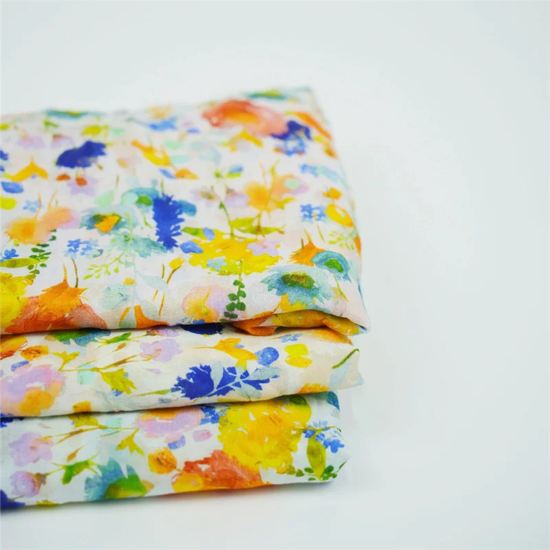 Wholesale OEM cheapest price digital printing customized printed double cotton gauze muslin fabric for kids