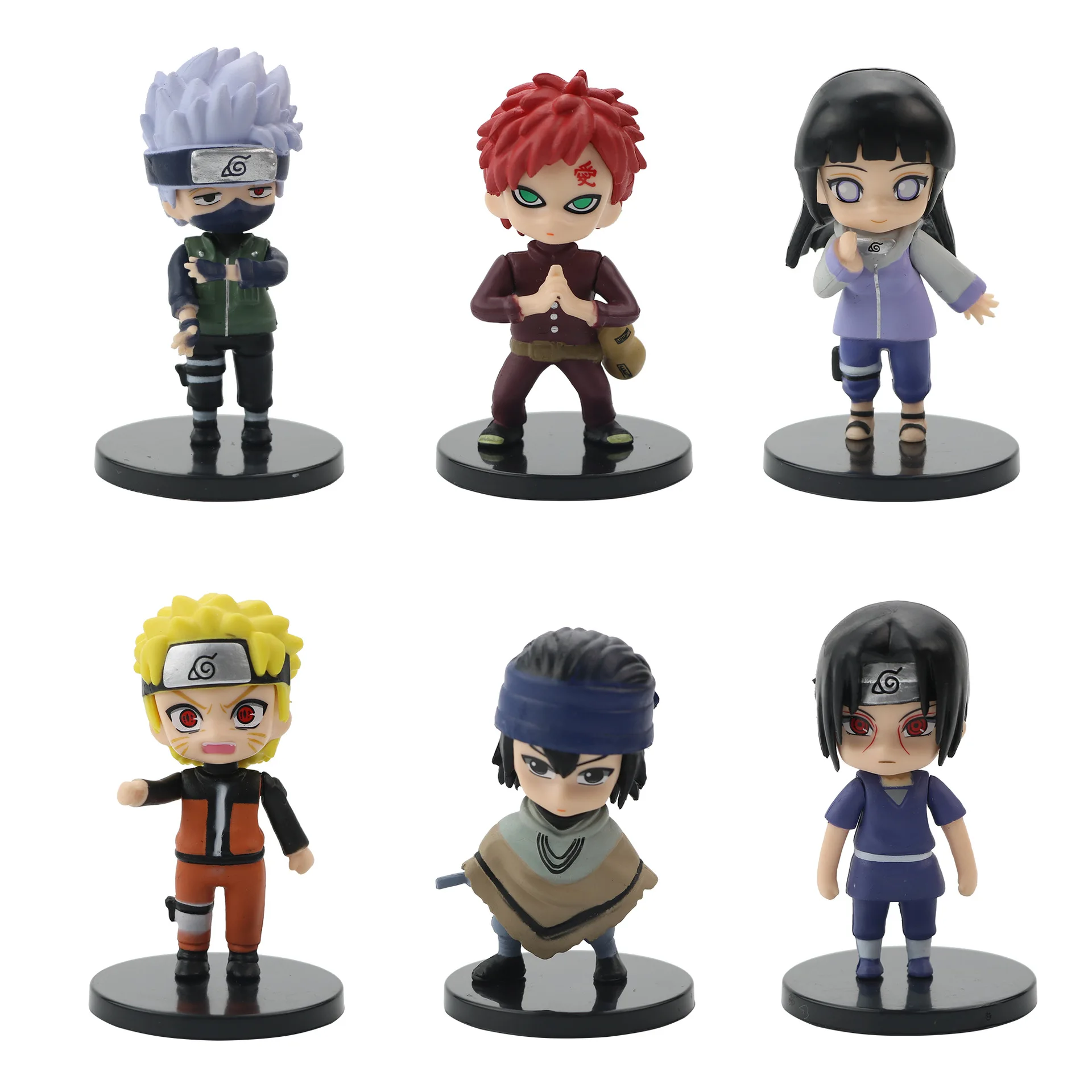  Фигурки в стиле Q Наруто 12 шт. модель Naruto Sasuke Sakura Kakashi Hyuga Hinata Jiraiya Gaara Uchiha
