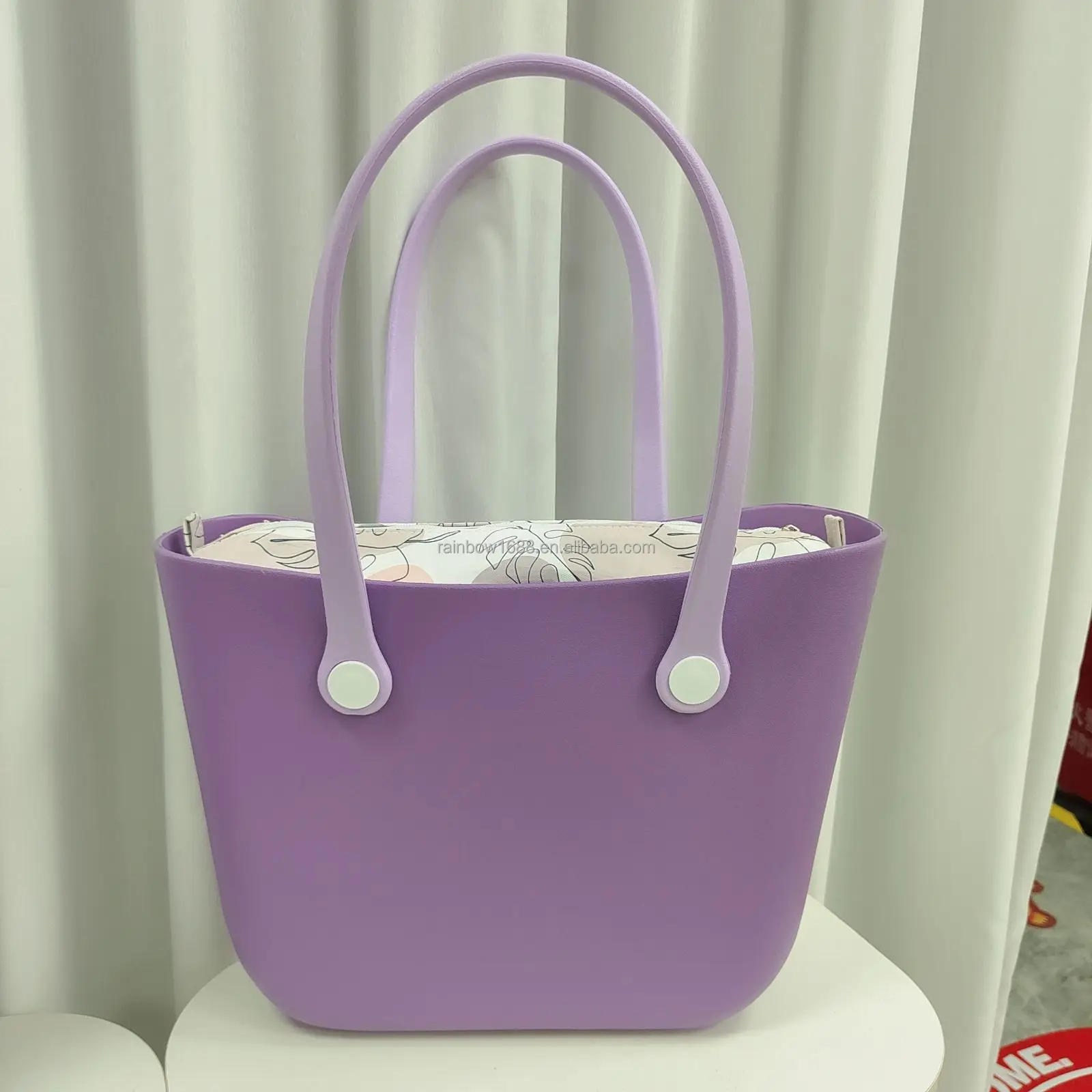 Candy Color Basket Handbags Luxury Hollow EVA Beach Bag Designer Brands Shopper Bags for Women 2024 Clear Purses Tote