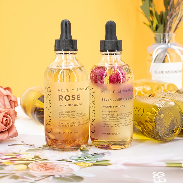 Private label 100%Natural Petal Rose Multi-use oil dried flower carrier oil