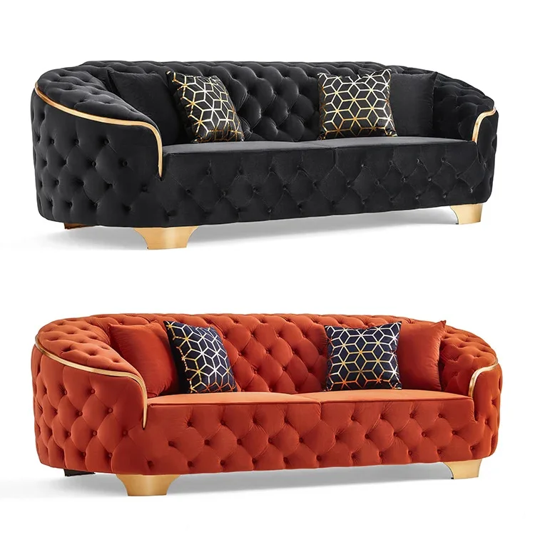 Luxury living room Modern design sofa, velvet soft bag export sofa, hotel luxury sofa
