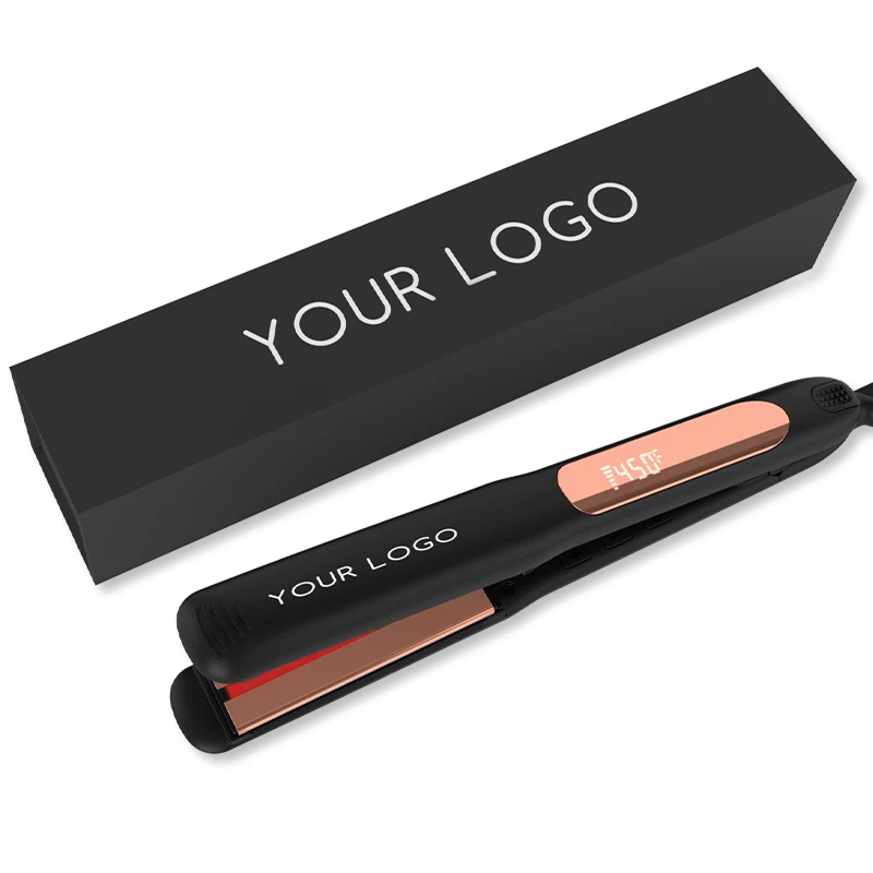 Plancha De Cabello Professional Private Label Hair Straightening Iron Ceramic Titanium Infrared Flat Irons Hair Straightener