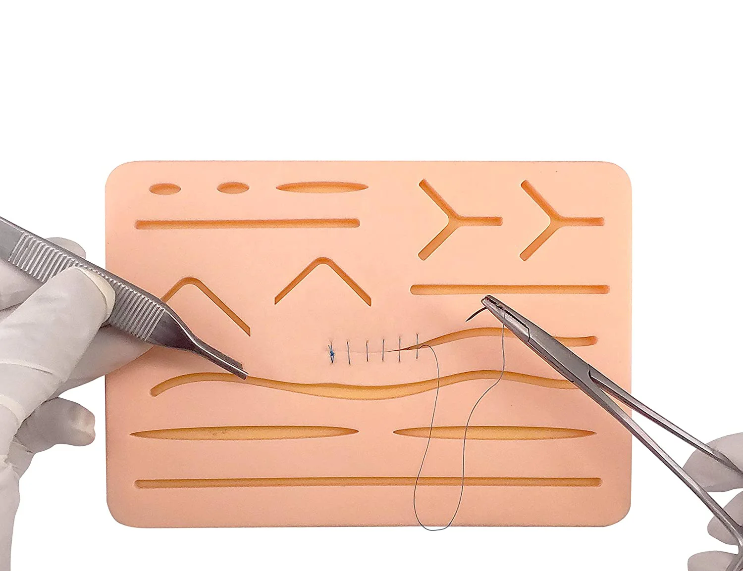 Suture Simulator Suturing Practice Skin Model Surgical Silicone Suture Training Kit