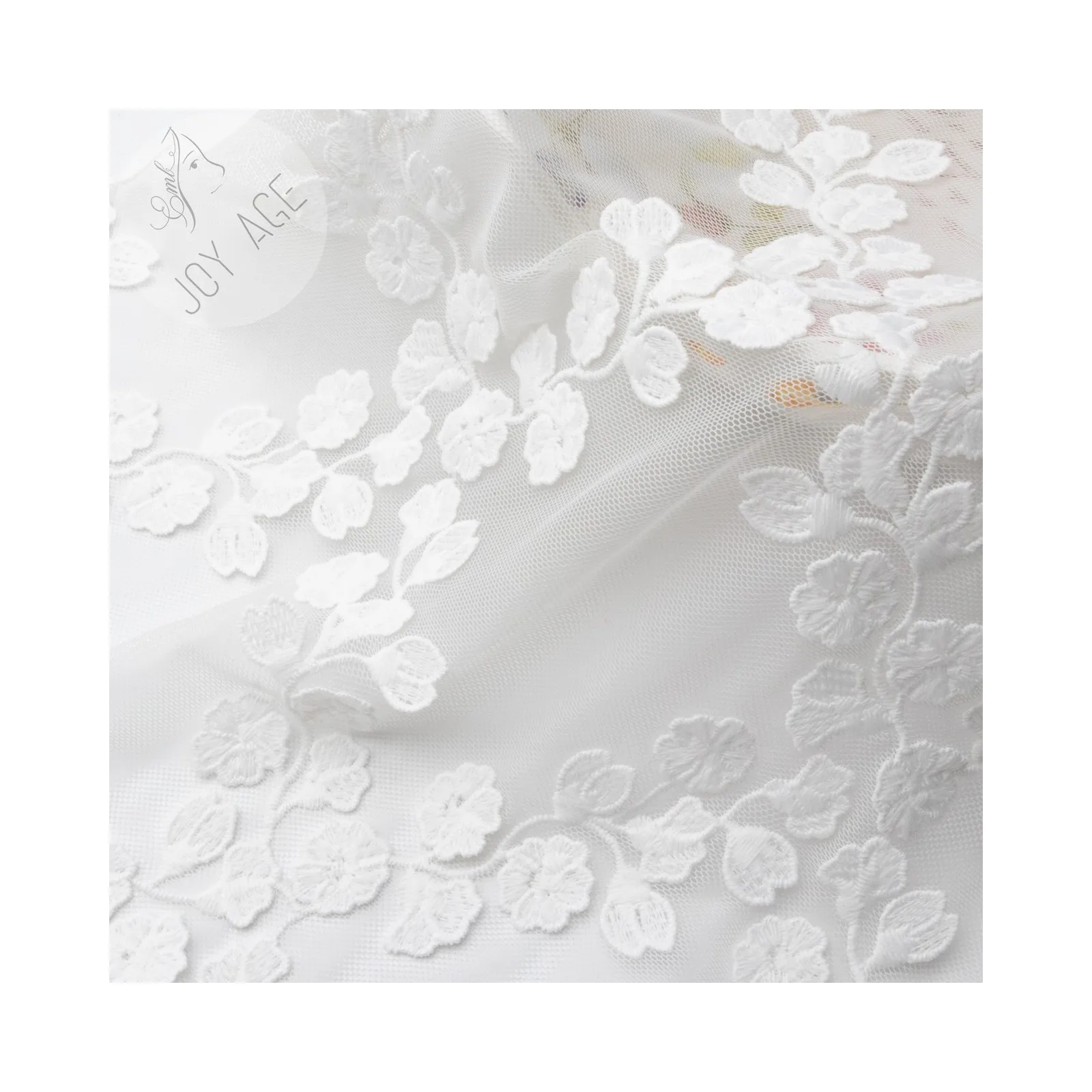 Sell the latest models embroidered fabric  cotton embroidered fabric  white Used for beautiful skirts