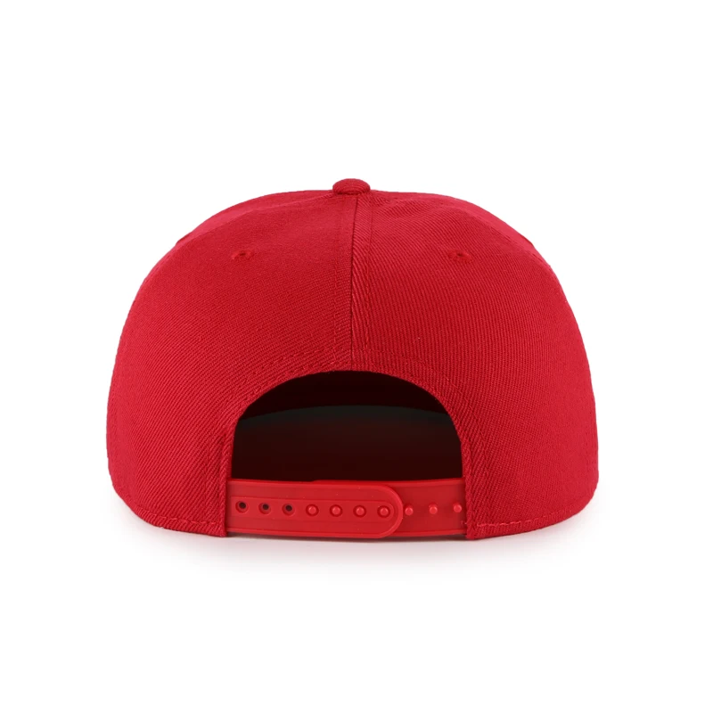 5 panel acrylic wool snapback hat with printed suede