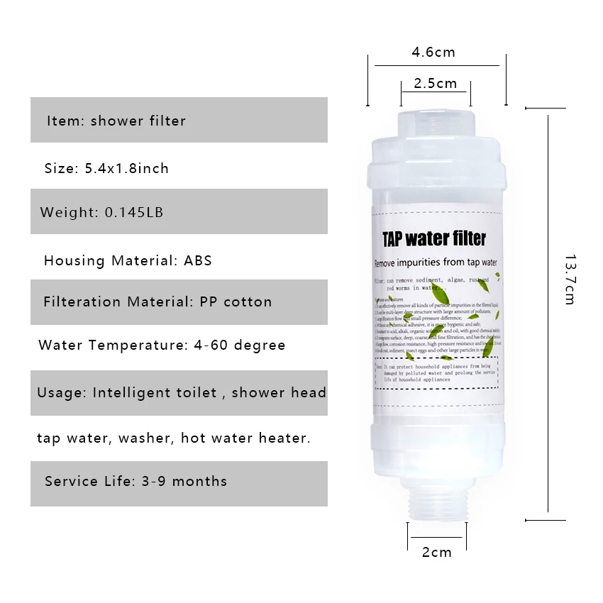impurity remove shower and faucet water filtration toilet filter shower tap filter