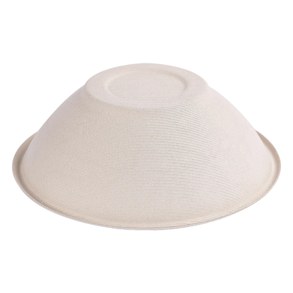 Eco Friendly Biodegradable Disposable Compostable Sugarcane Pulp 24OZ 32OZ 40OZ Salad Bowl