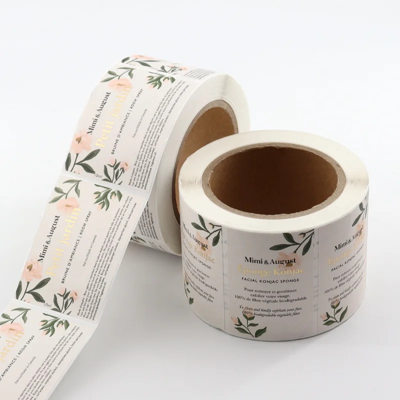 Custom logo sticker Waterproof Private Candles Label Matte Gold Foil Sticker Label Printing For Candle Jars