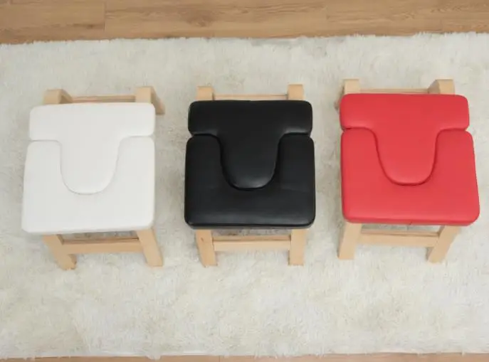 Wooden Yoga Stool Yoga Exercise Chair Body-bulding Workout Bench Inversion