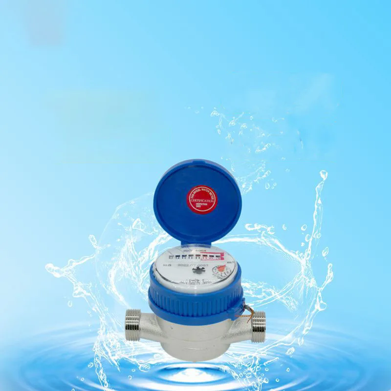 Multi-jet Digital Mechanical Blue Color Brass Pulse Water Meter Smart Remote Read Water Meter
