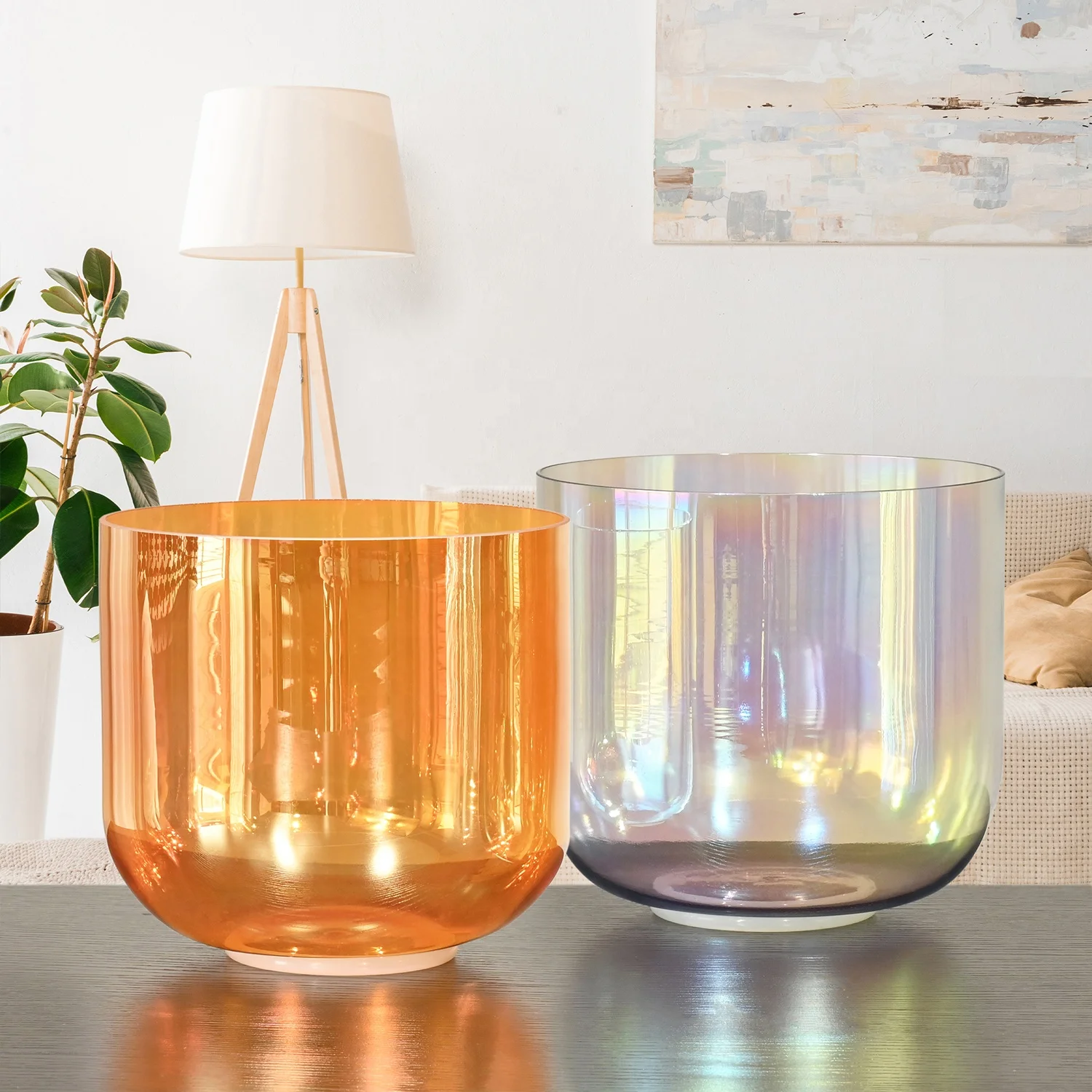 SUCCESS High Quality Clear Quartz Crystal Bowls Color Quartz 432 Hz Alchemy Cosmic Crystal Singing Bowls Set