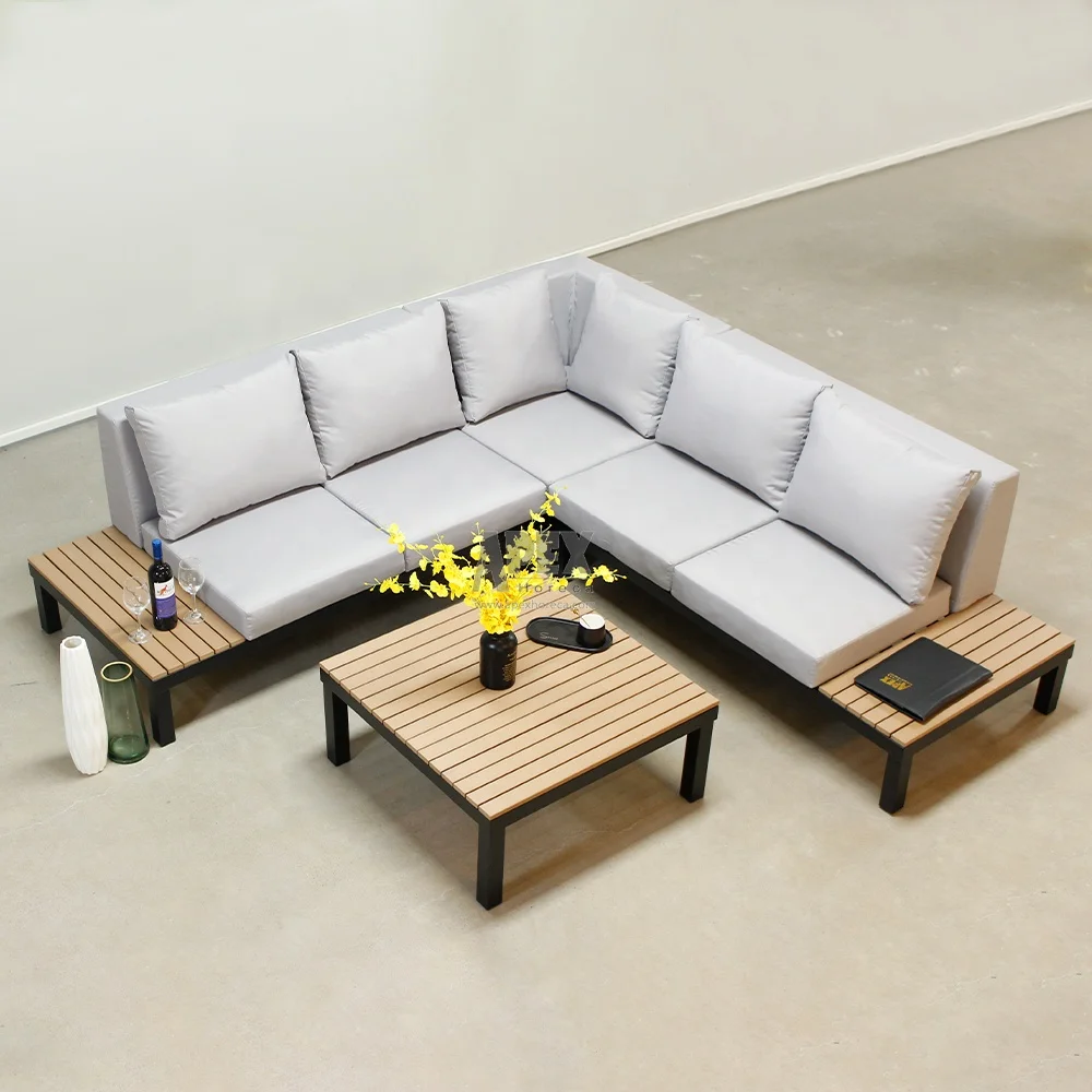 China manufacturer italian design rustic wooden hotel rope luxury outdoor furniture sofa