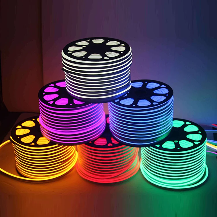 Энергосберегающая декоративная RGB-лампа на заказ 220 В IP65 водонепроницаемая светодиодная лента гибкая неоновая лампа