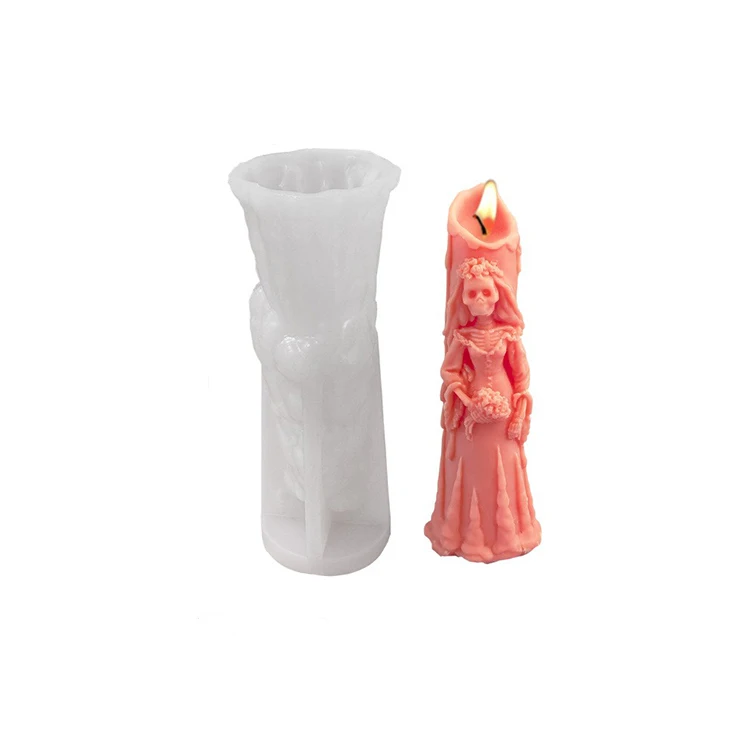 High Quality Embedded Style Halloween Silicon Mold Candles Diy Candle Silicone Mold