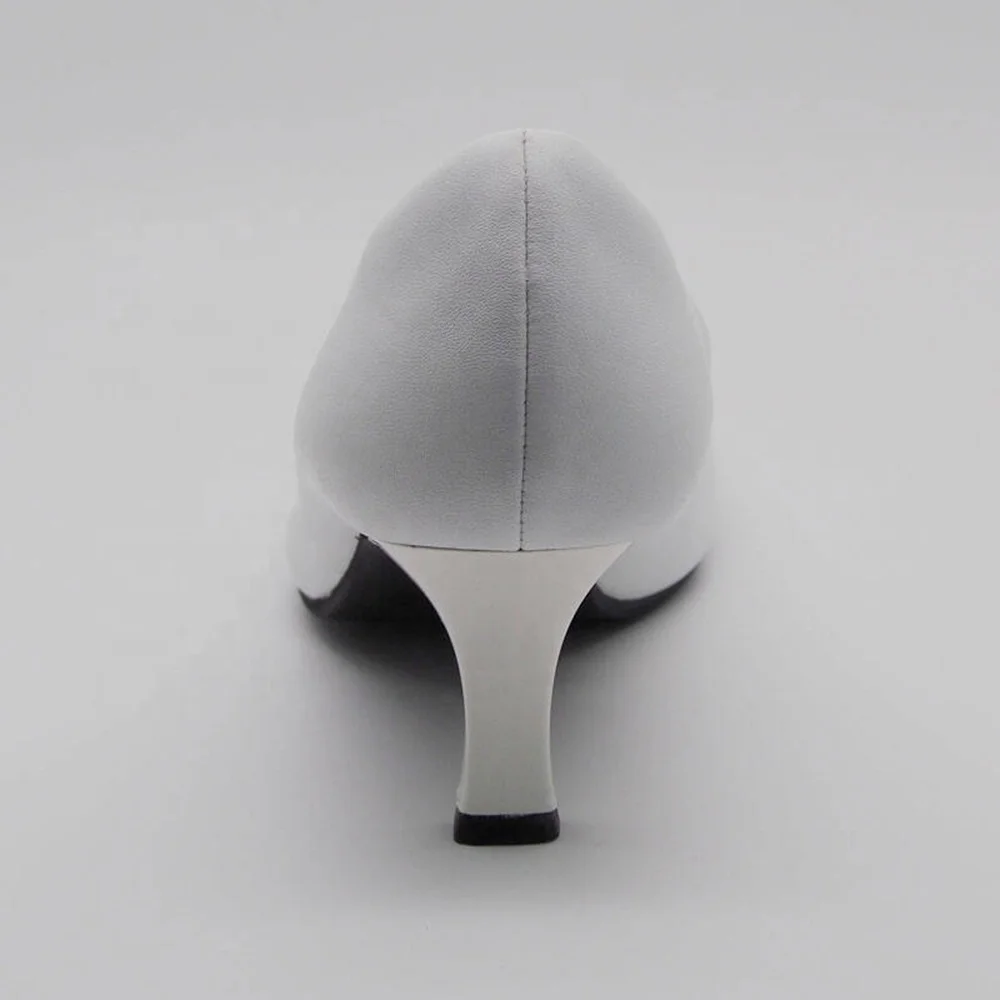 Nurse Shoes/dress Shoes in White for Women Dress High Heeled Shoes Rubber SU955MWH Elegant SOFIT Thailand . Microfiber TH;9