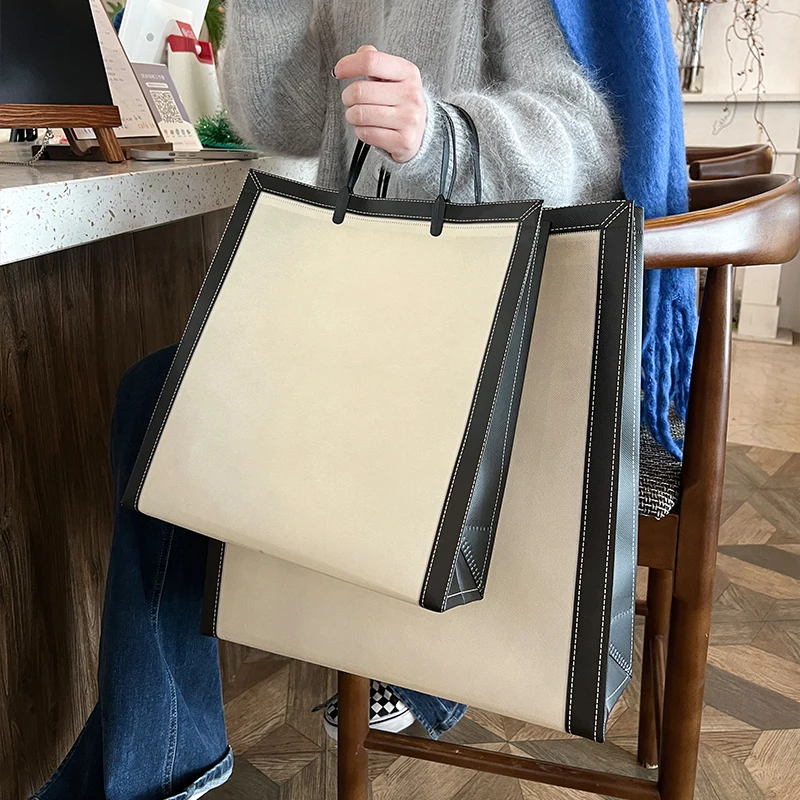 Cheap tote bags custom printed recyclable fabric non woven shopping bags with logo