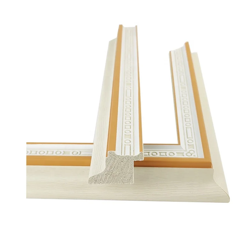 40*29mm natural wood white color plastic frame moulding for photo frame