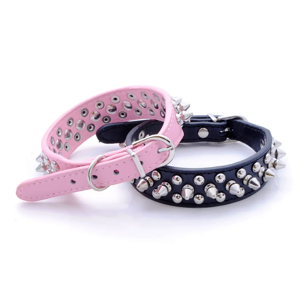 Personalized Release Stocked Spike Pet Collar High Quality Leather Fighting Dog Collar